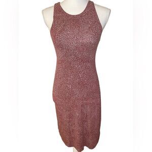 Athleta Thera High Neck Burgundy Printed Dress size XS